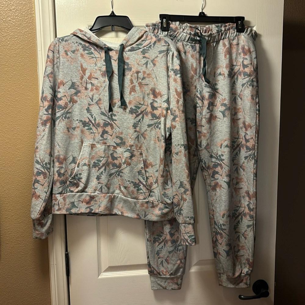 LC by Lauren Conrad floral sweats